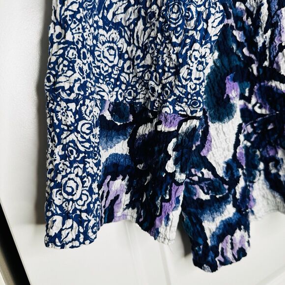 Habitat Stir It Up Patchwork Floral Cropped Sleeve Top - Picture 5 of 7